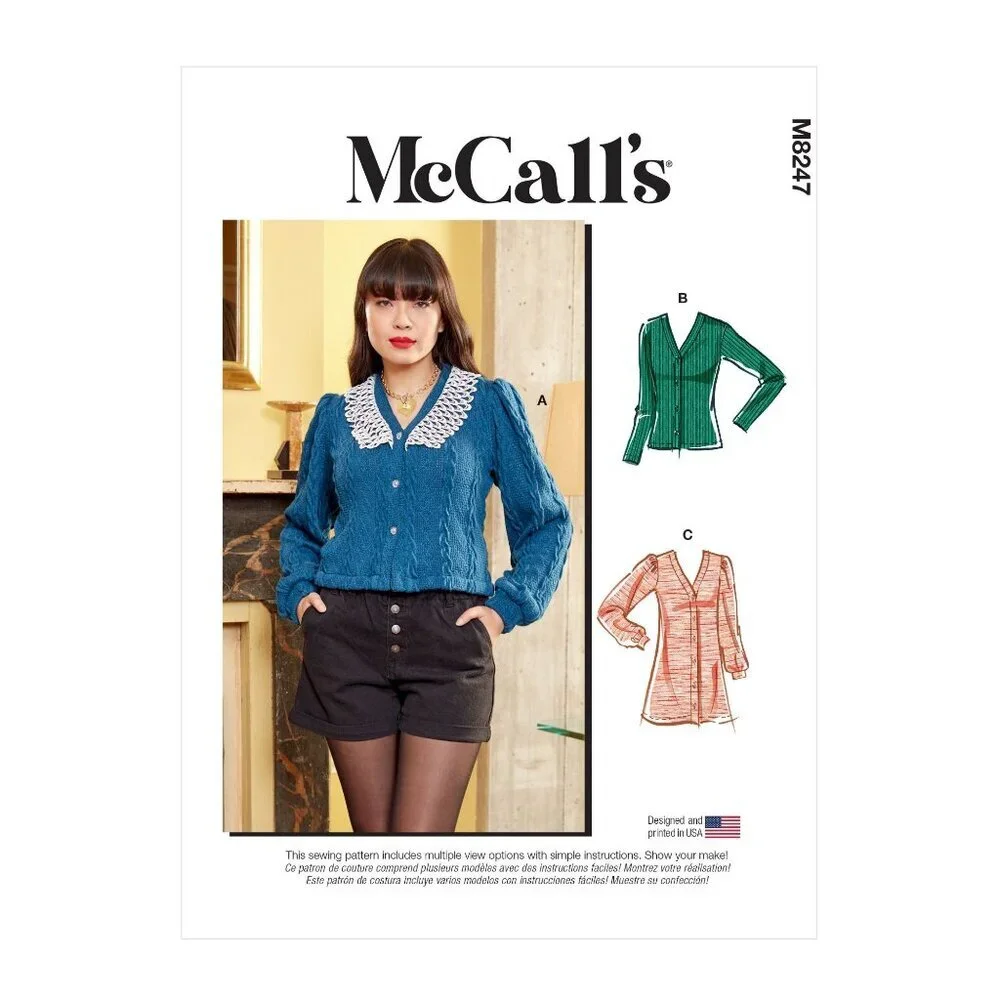Misses Cardigan Sewing Pattern McCalls‎ M8247 Multiple Styles & Sizes XS-XXL